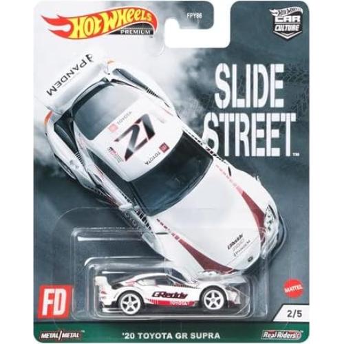 Conjunto de 5 Vehículos Diecast Hot Wheels Premium Slidewayz