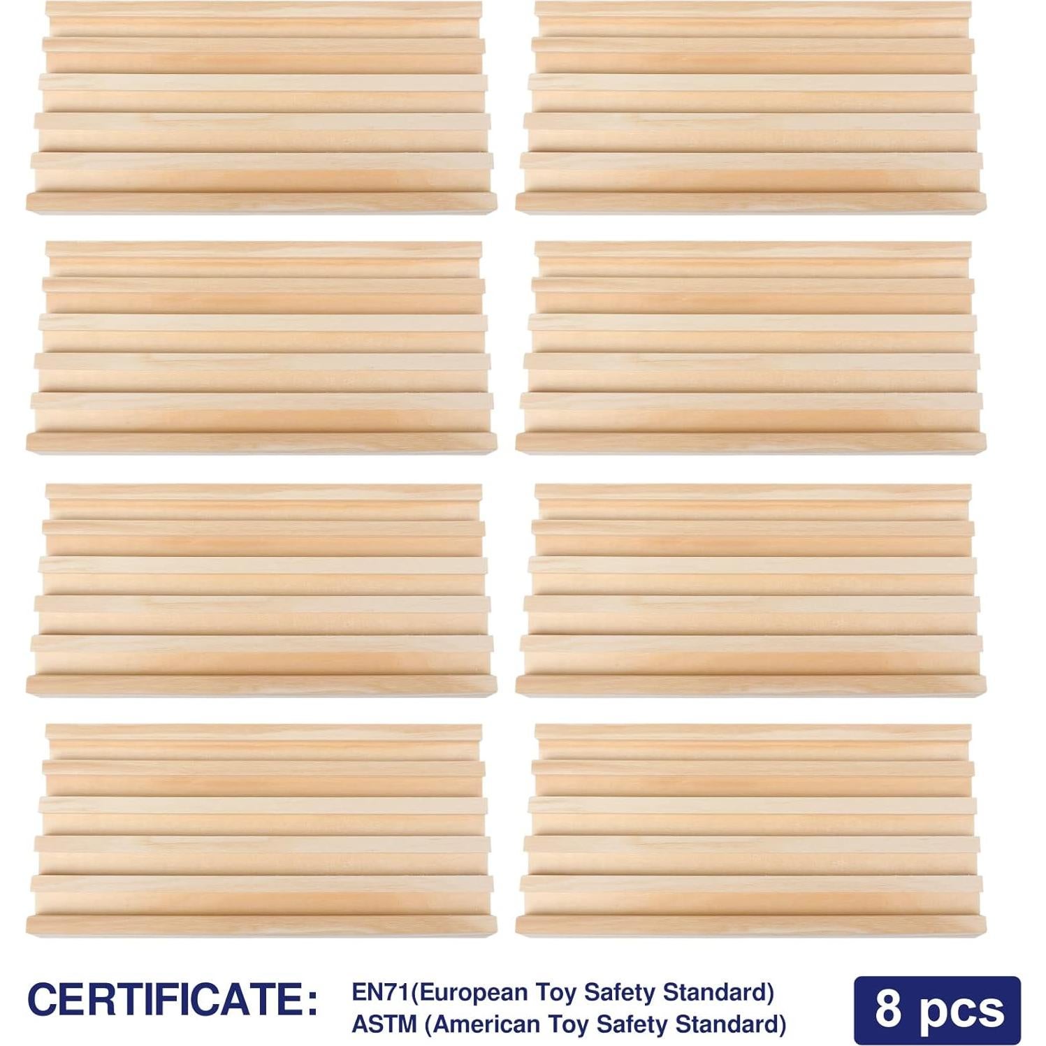 Set de 8 Bandejas de Dominó GOTHINK de Madera para Juegos