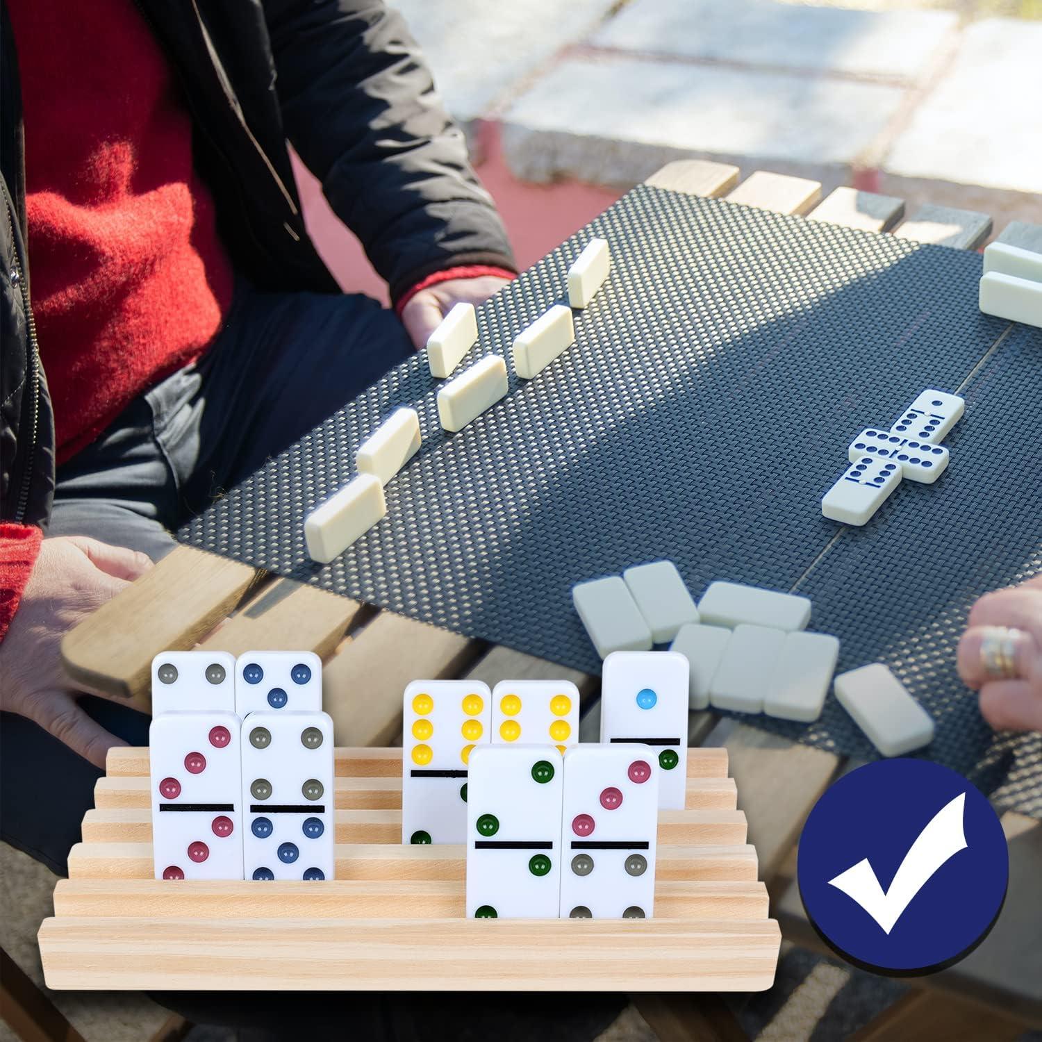 Set de 8 Bandejas de Dominó GOTHINK de Madera para Juegos