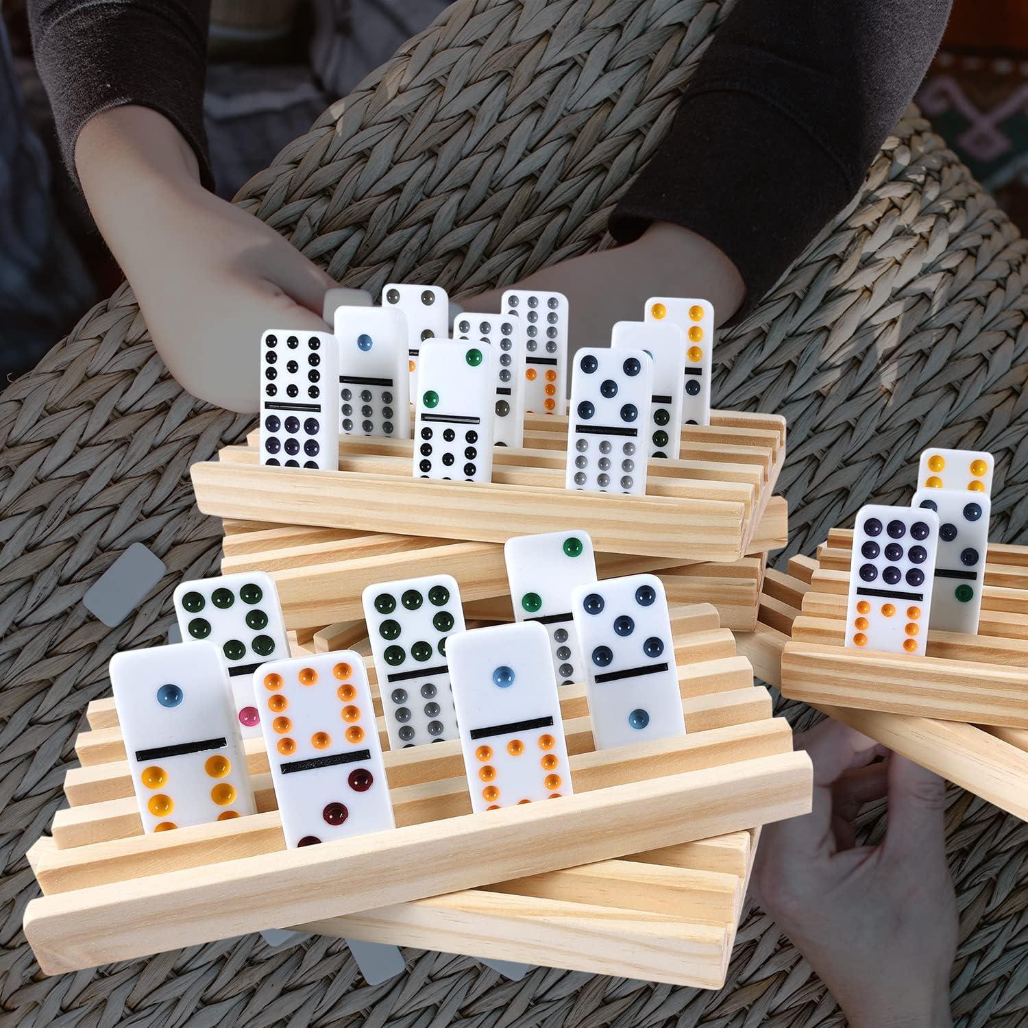 Set de 8 Bandejas de Dominó GOTHINK de Madera para Juegos