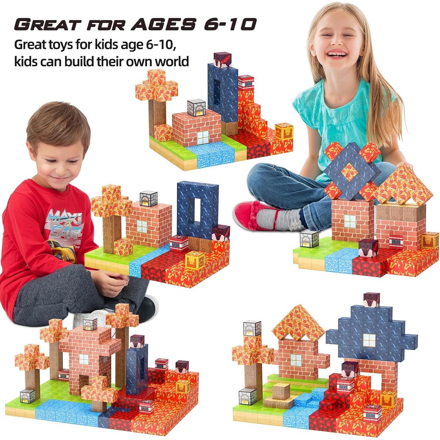 Bloques Magnéticos 100 Piezas JauniQ Juguetes STEM para Niños