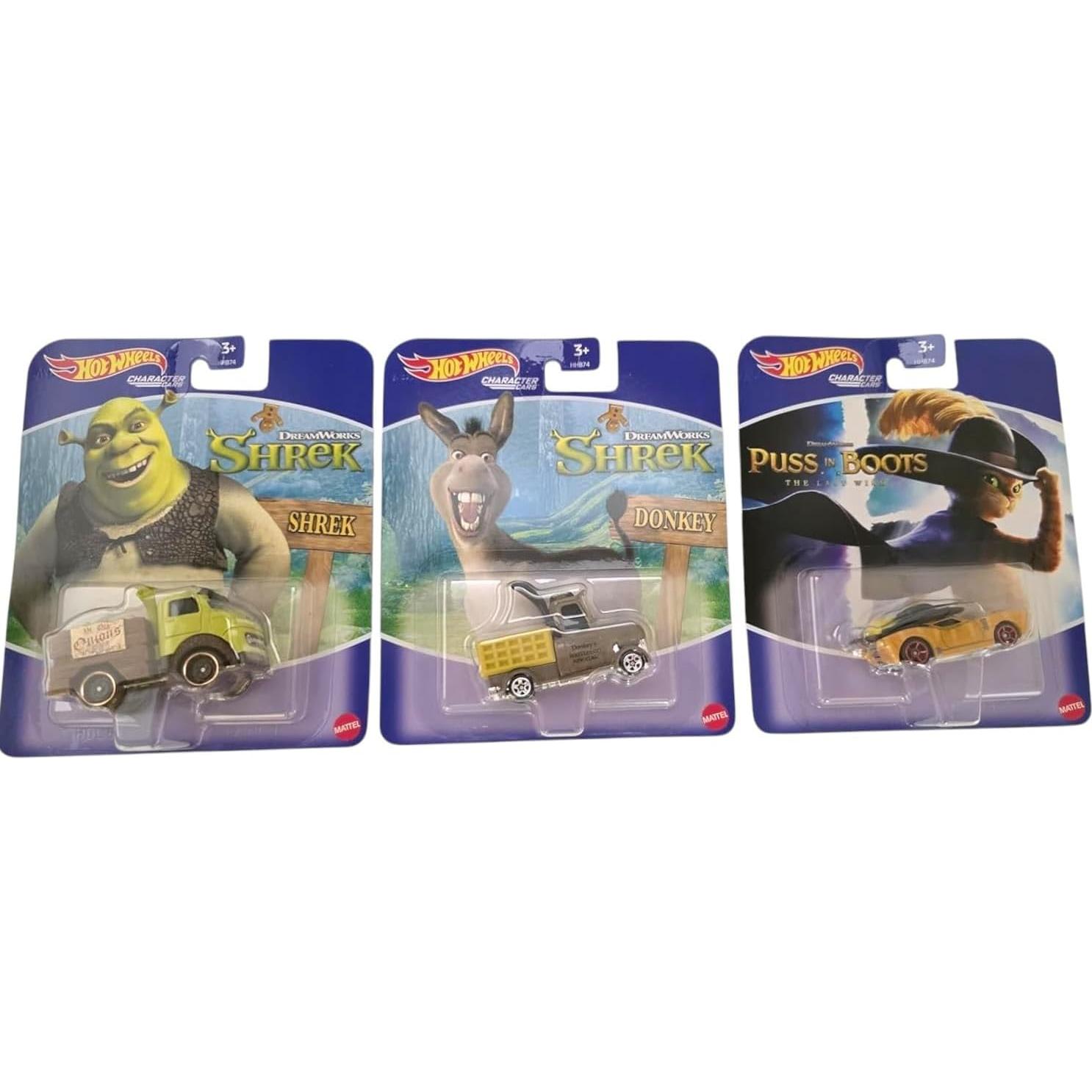 Juego de coches Hot Wheels DreamWorks Shrek 3 personajes