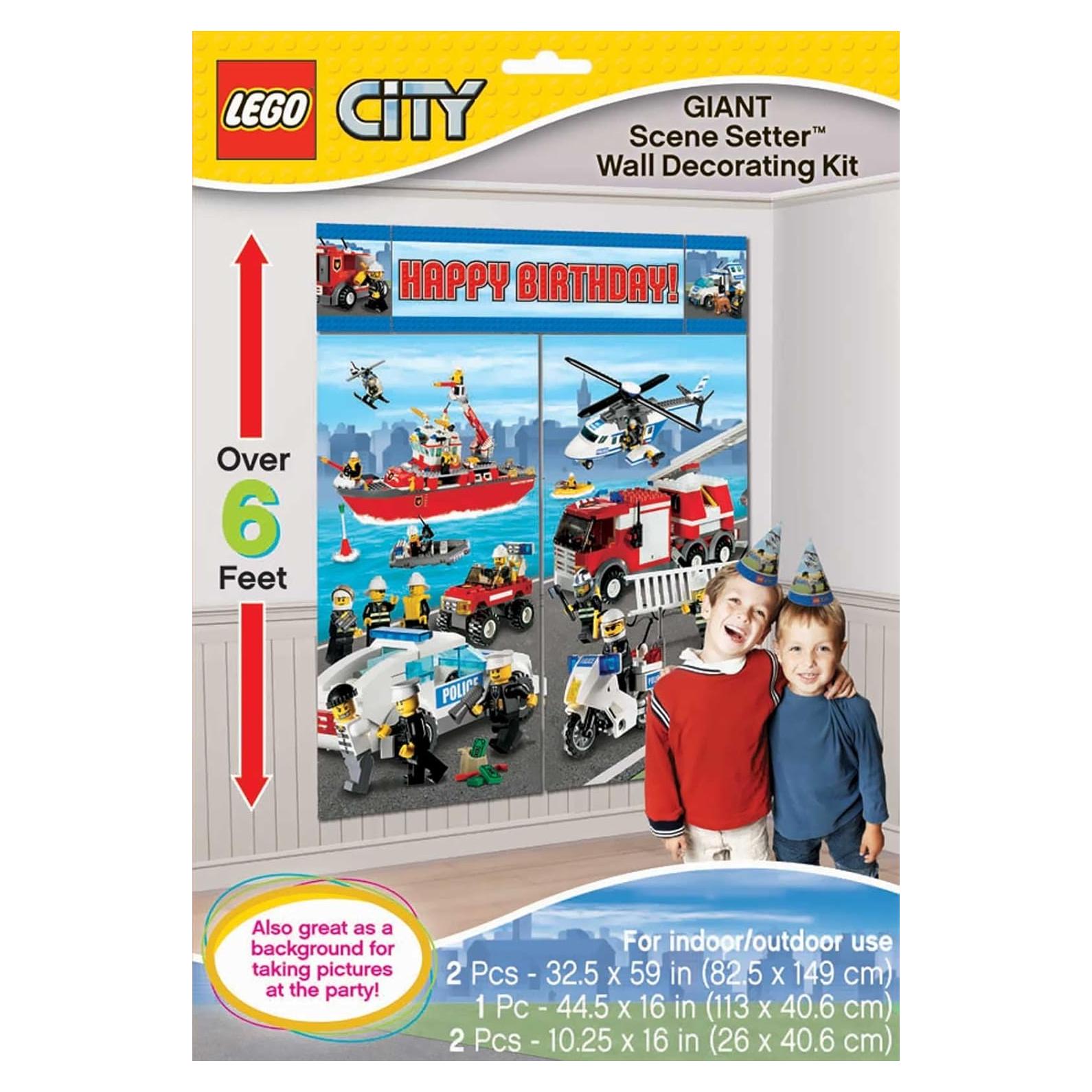 Kit de Decoración de Pared LEGO City 2 Pcs 82.5x149.9 cm
