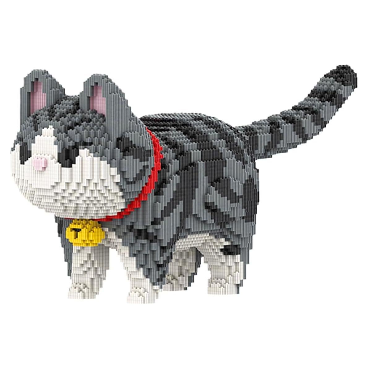 Set de Bloques de Construcción Micro HONLANCH Gato Rayado 8000 Piezas