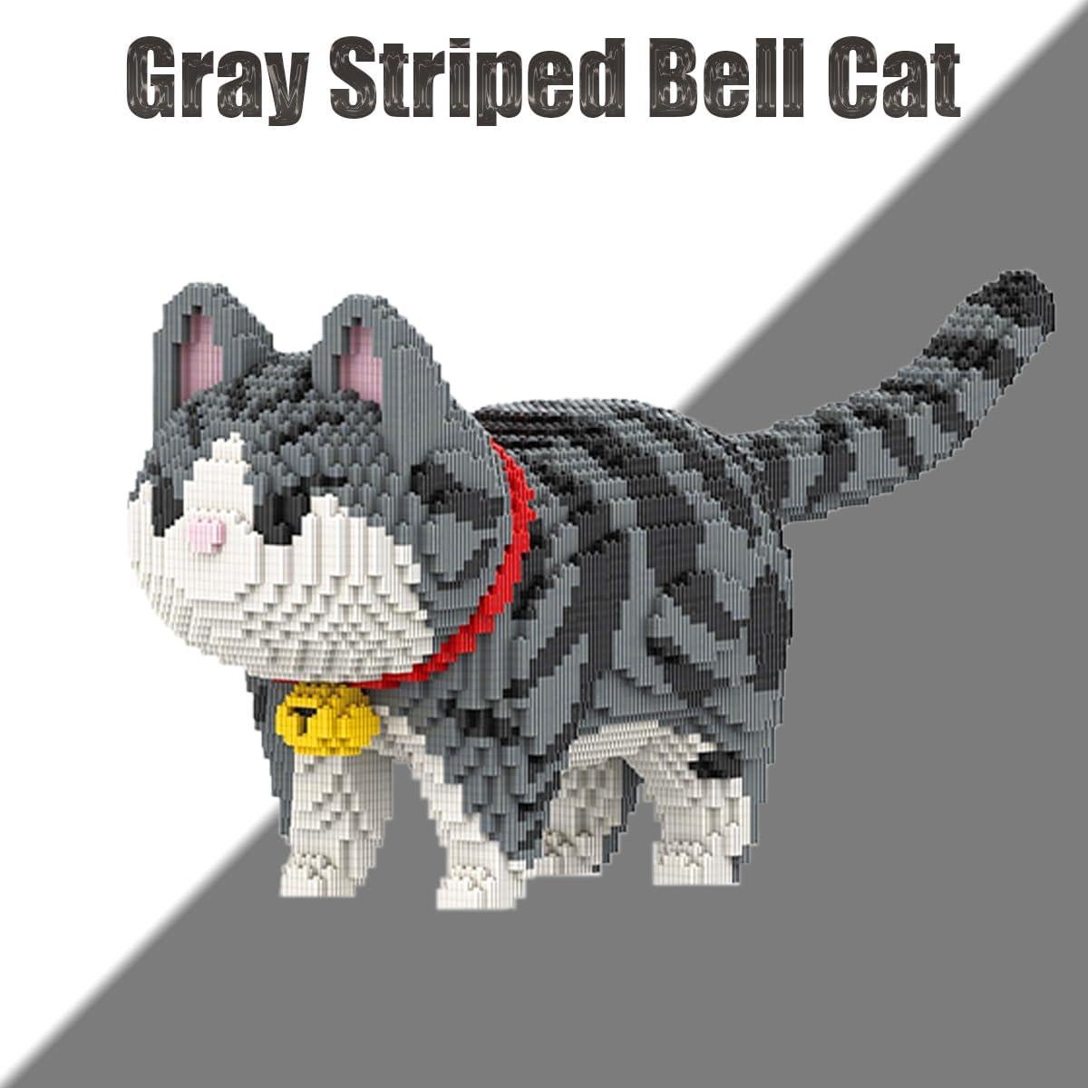 Set de Bloques de Construcción Micro HONLANCH Gato Rayado 8000 Piezas