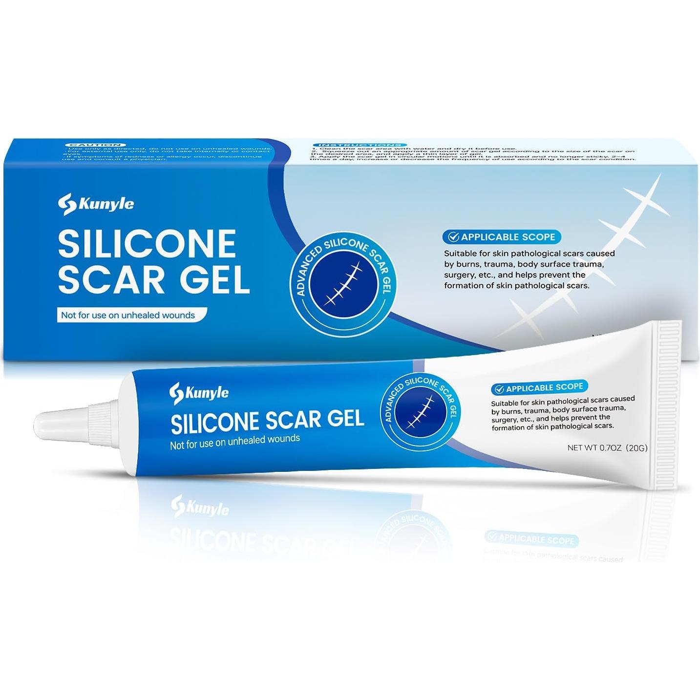 Gel de Cicatrices de Silicona Kunyle 20g - Eliminación de Cicatrices