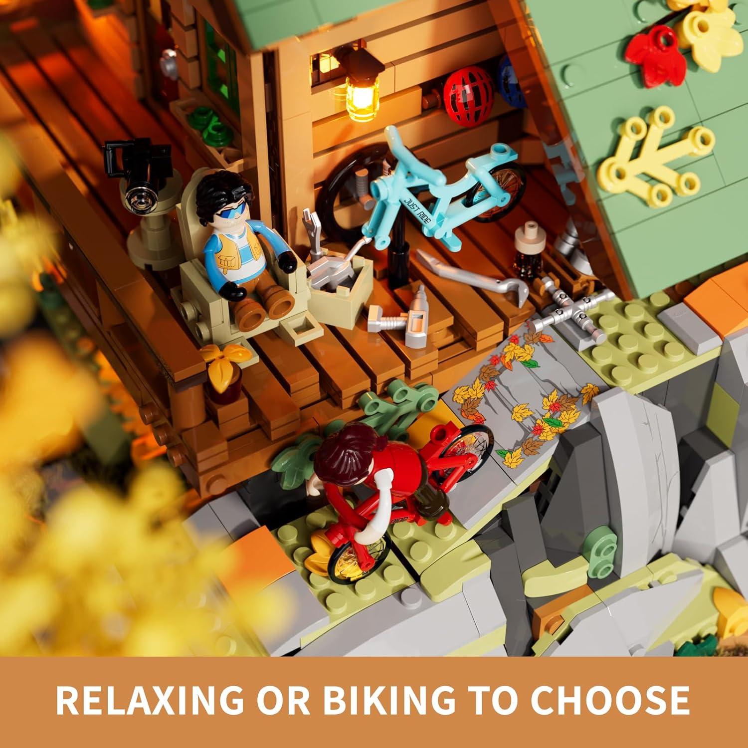 Set de Construcción Casa de Montaña FUNWHOLE 2255 Pcs con Luz LED