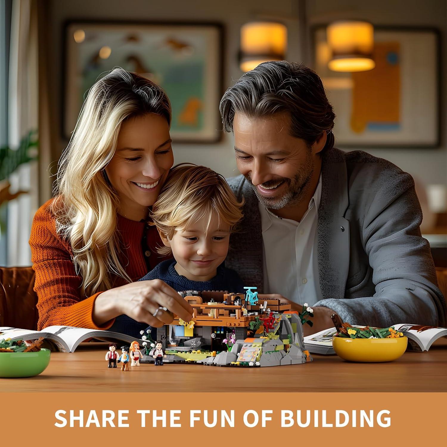 Set de Construcción Casa de Montaña FUNWHOLE 2255 Pcs con Luz LED