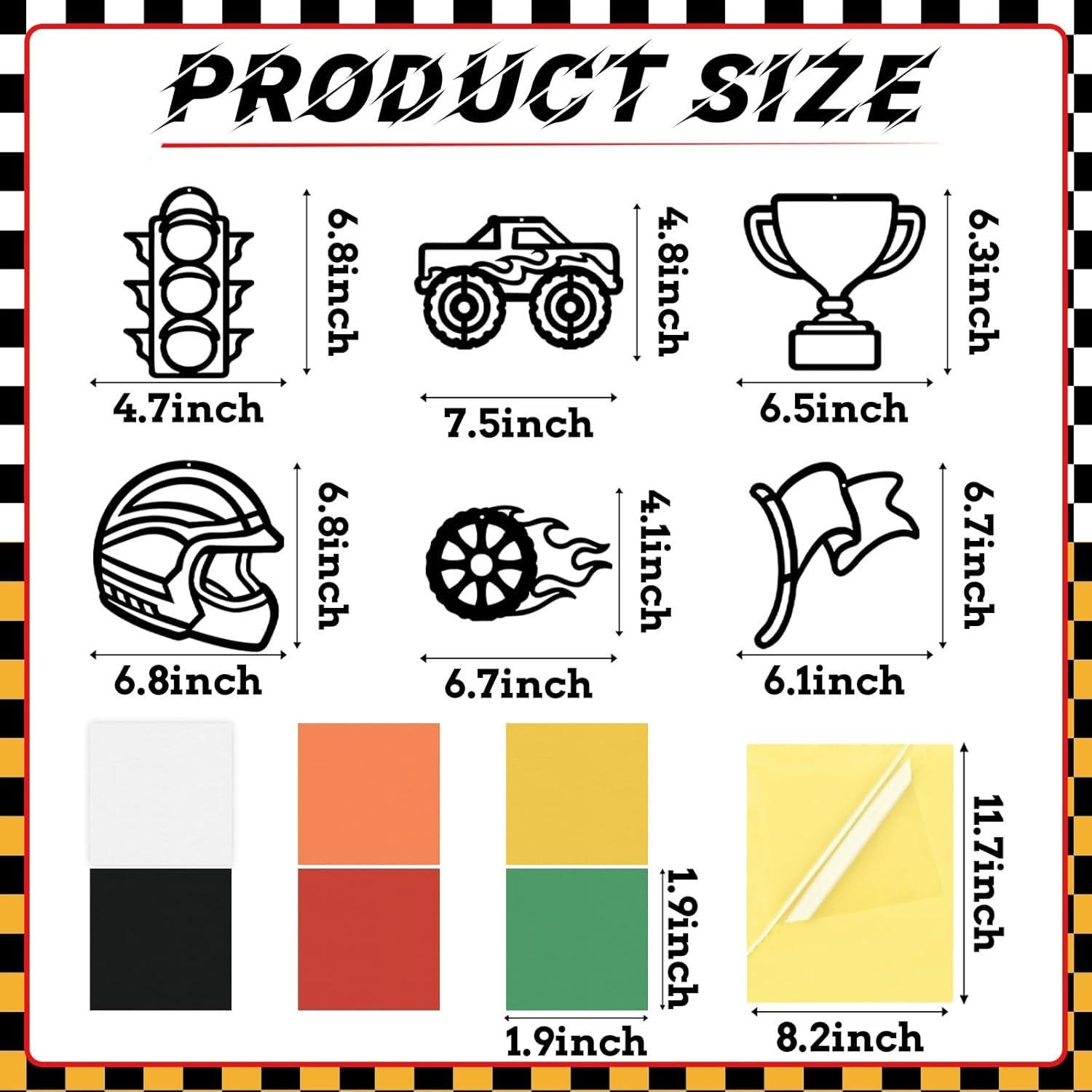 Kit de Manualidades de Papel Coche de Carreras QICI - 24 Tarjetas DIY