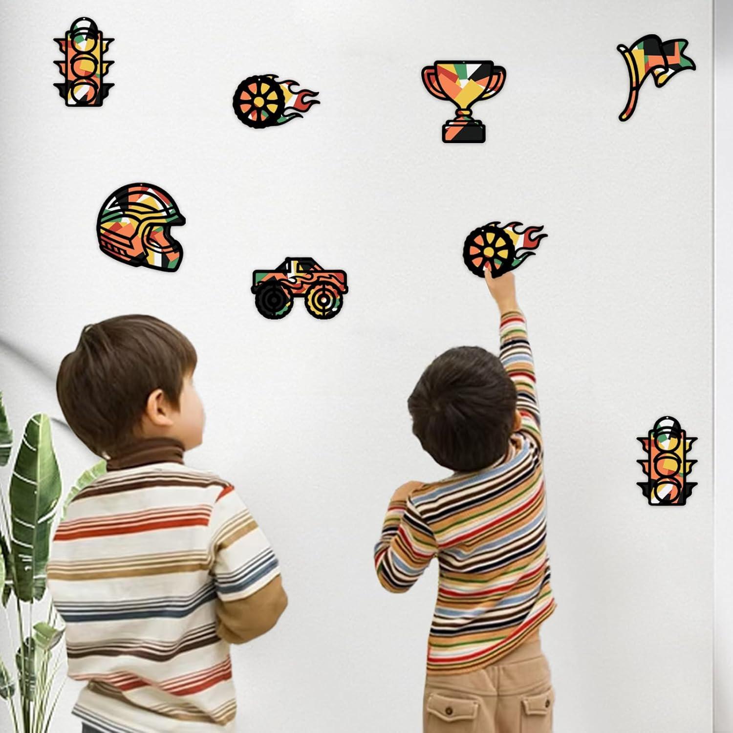 Kit de Manualidades de Papel Coche de Carreras QICI - 24 Tarjetas DIY