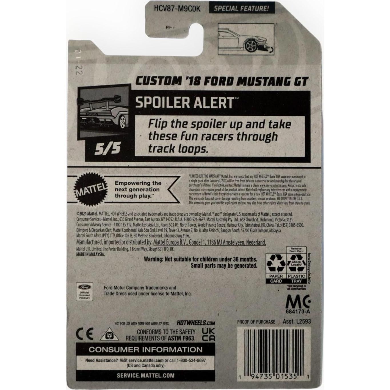 Hot Wheels Ford Mustang GT Personalizado Escala 1:64