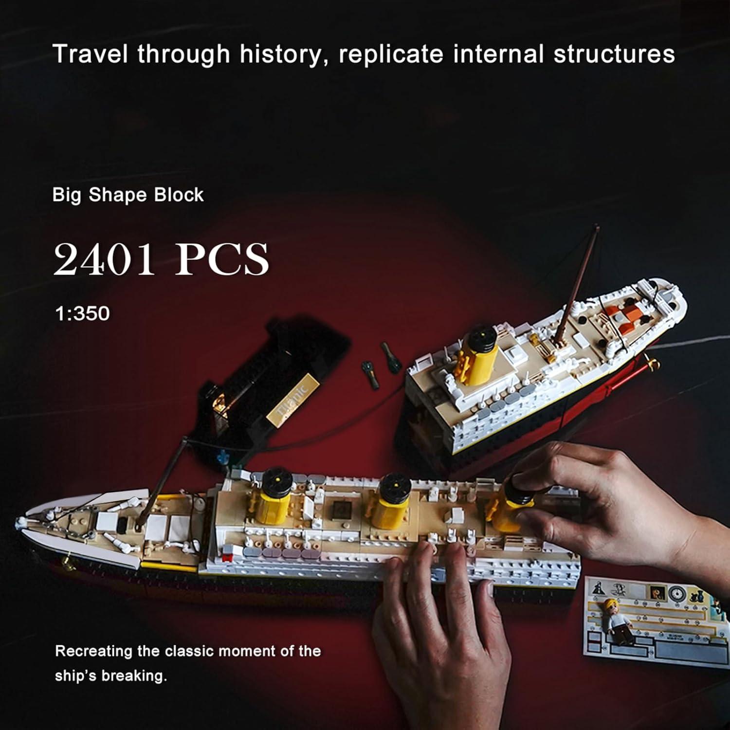 Juego de Ladrillos Barco Titani BrickTribe 2401 Piezas