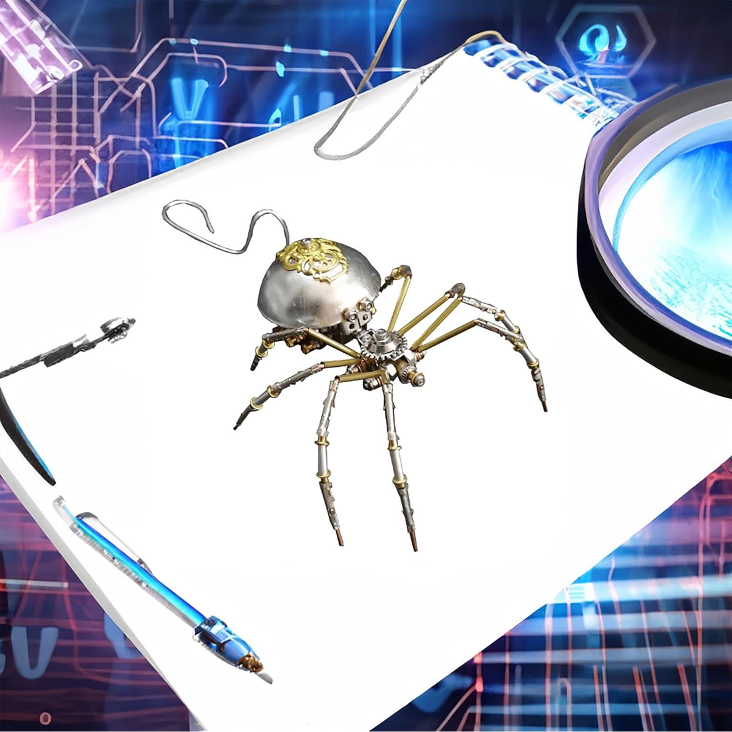 Escultura Mecánica de Insecto Steampunk Lovewenying Araña 3D