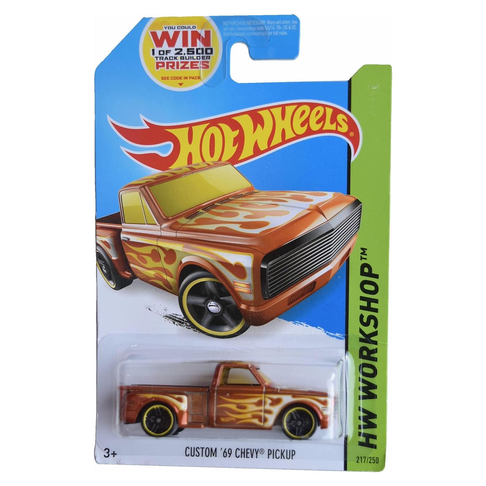 Hot Wheels Camioneta '69 Chevy Pickup Naranja 1:64 Mattel