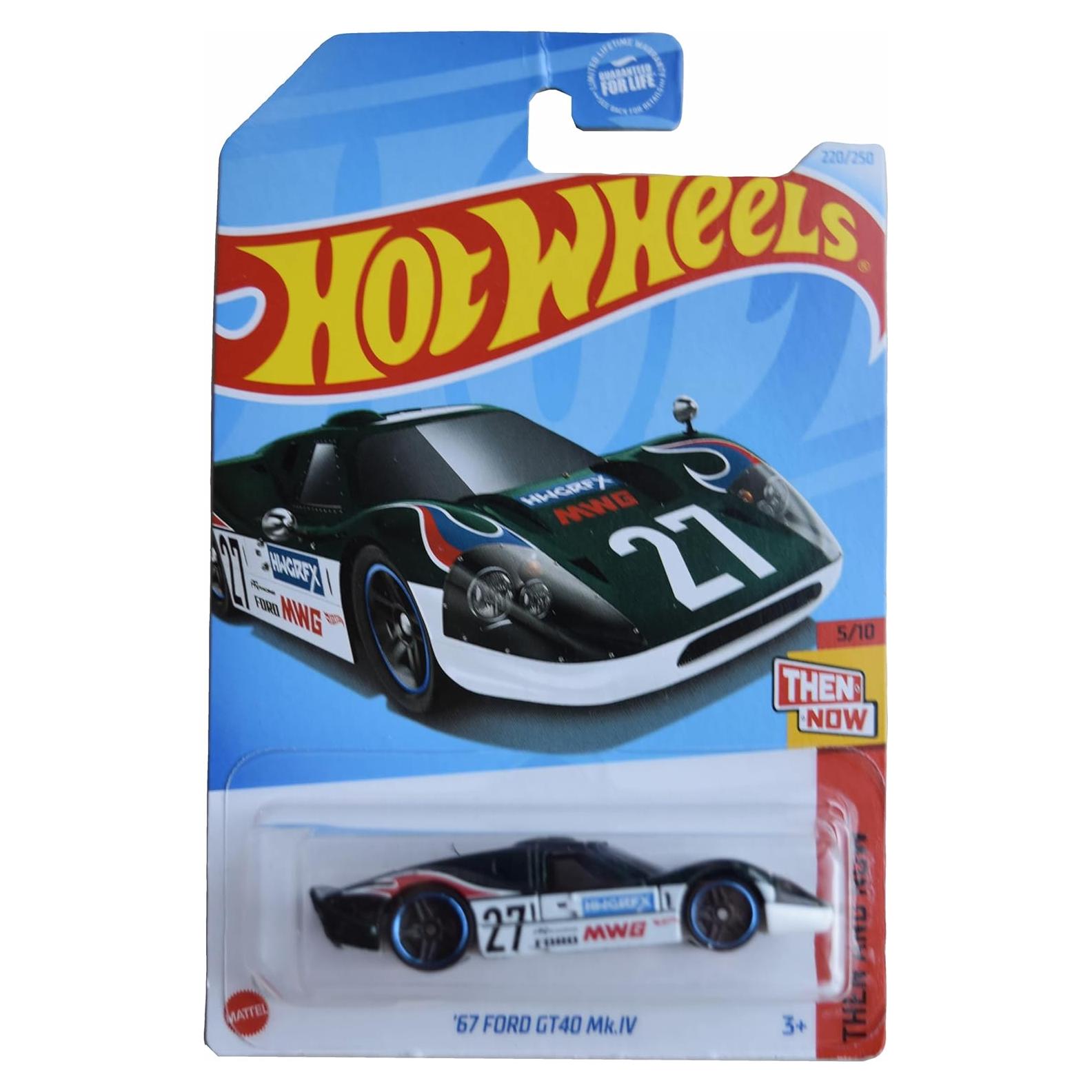 Hot Wheels Ford GT40 Mk.IV 1:64 Mattel Verde y Blanco