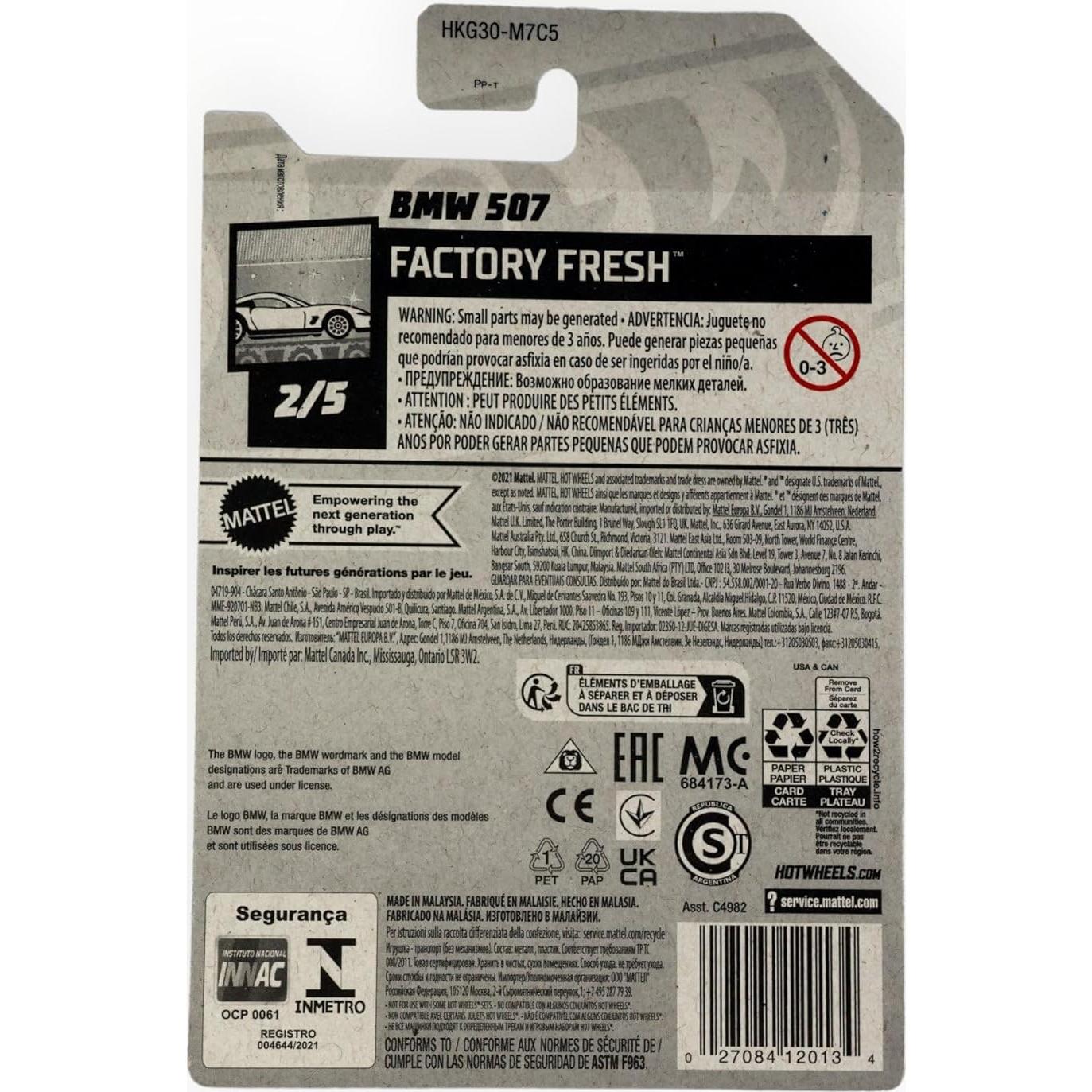 Hot Wheels BMW 507 Coche Miniatura 3.5x10.8cm Edades 3+