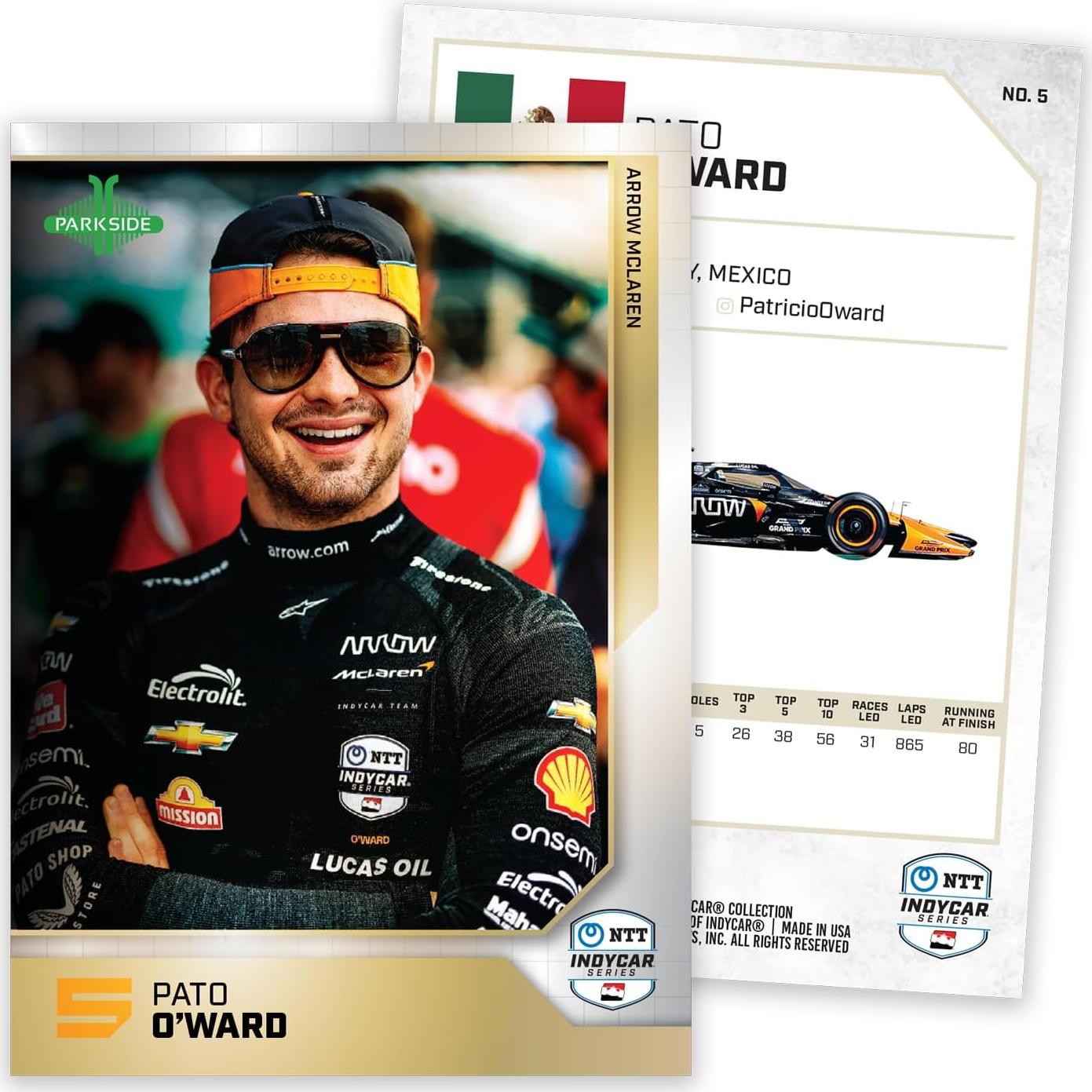 Tarjetas de Comercio INDYCAR 2025 Parkside - 25 Tarjetas