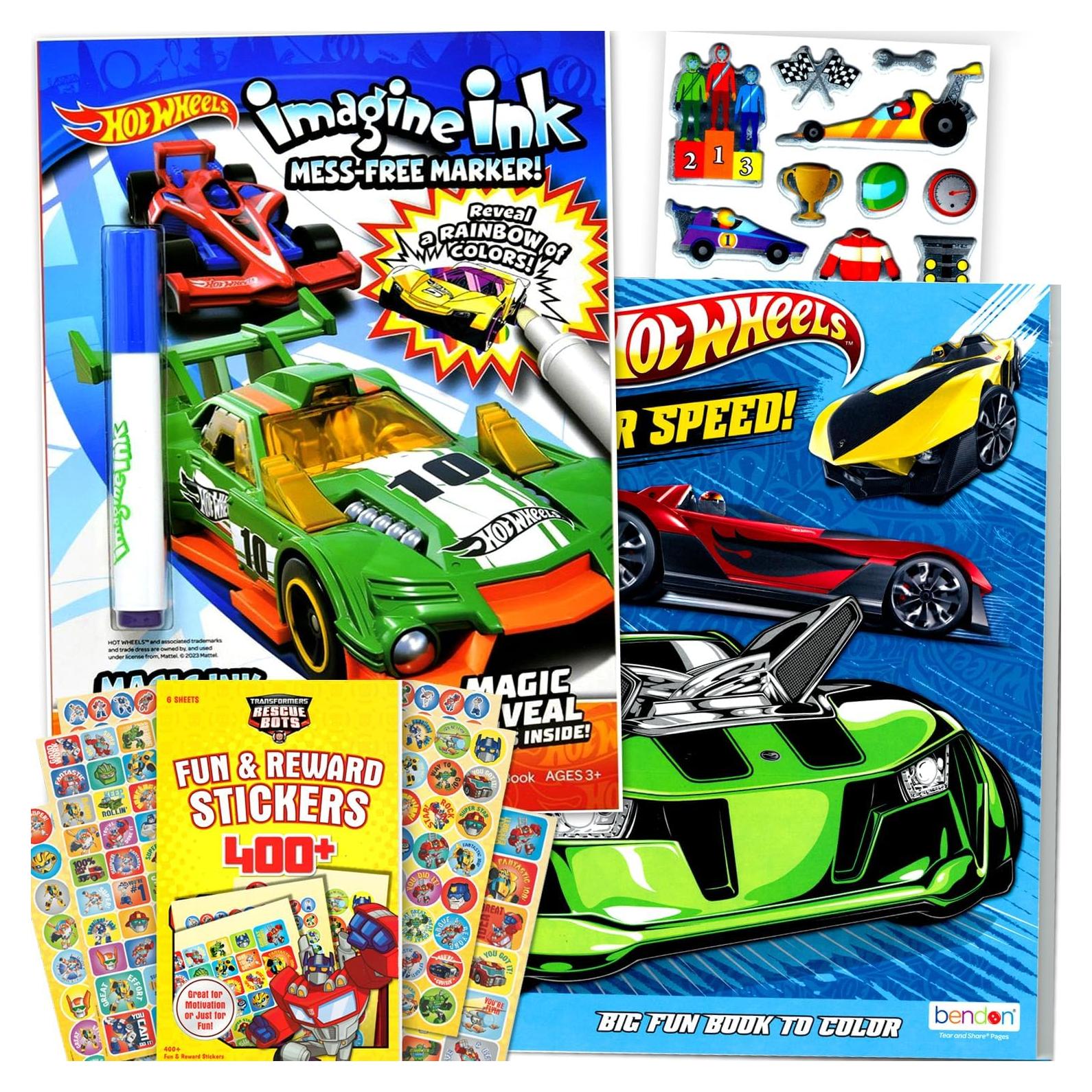 Conjunto de Libros de Colorear Hot Wheels - 4 Actividades
