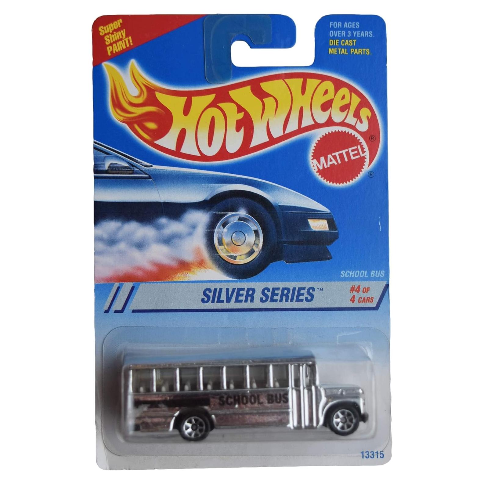 Autobús Escolar Hot Wheels 1:64 Serie Plateada