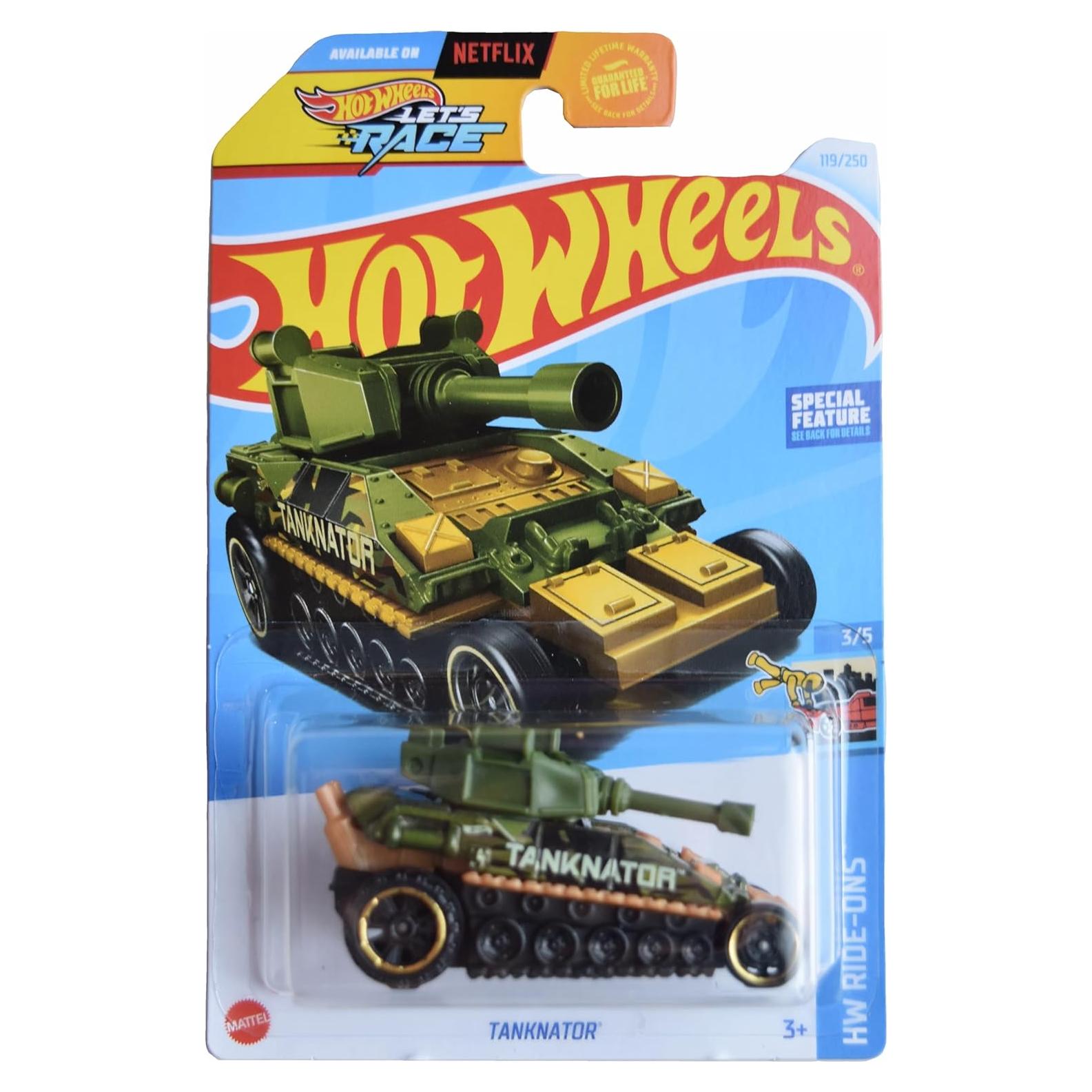 Hot Wheels Tanknator 1:64 Mattel Verde/Dorado 119/250