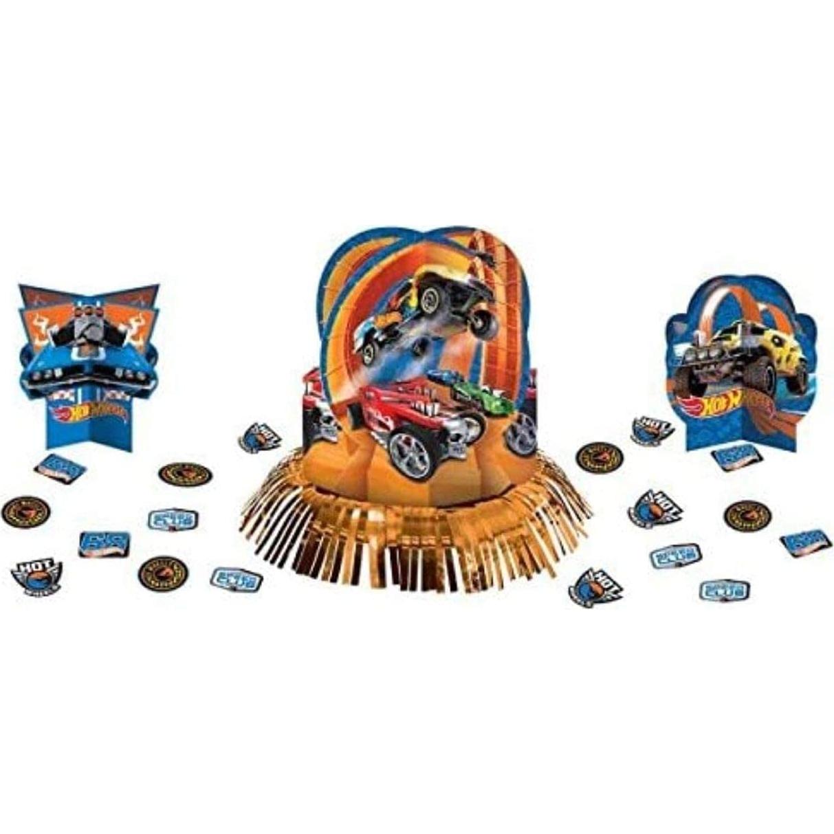 Kit de Decoración de Mesa Hot Wheels Wild Racer - 23 Piezas