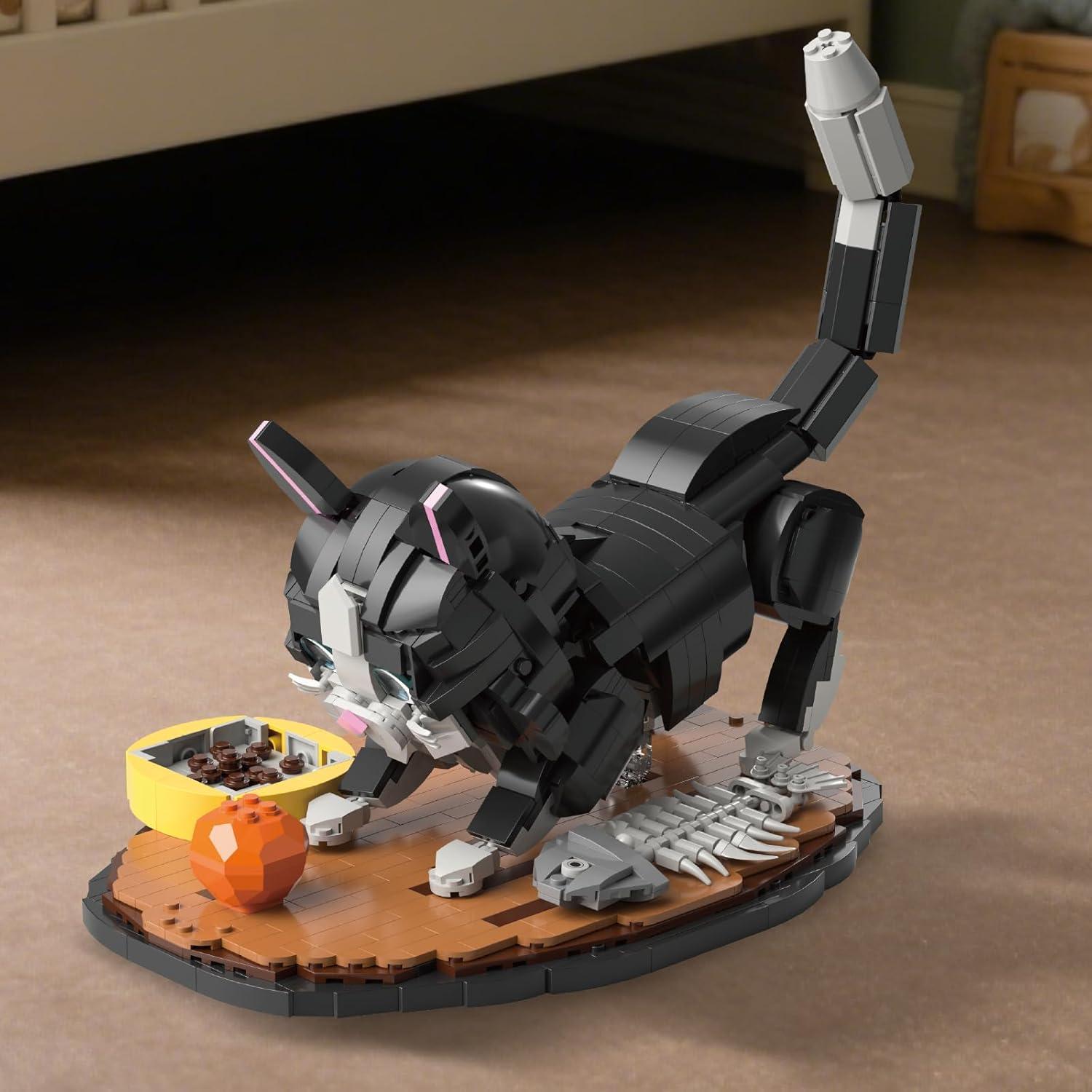 Juego de Construcción Gato Tuxedo OQMI 1200 Piezas Decoración