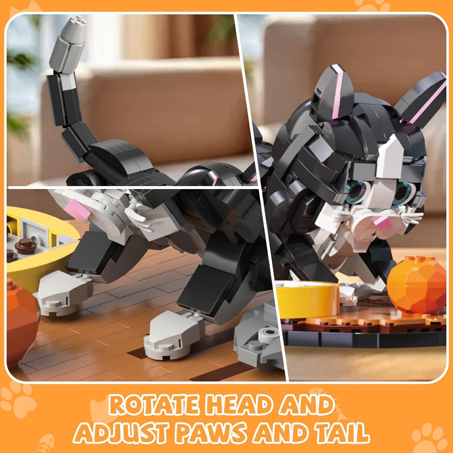 Juego de Construcción Gato Tuxedo OQMI 1200 Piezas Decoración