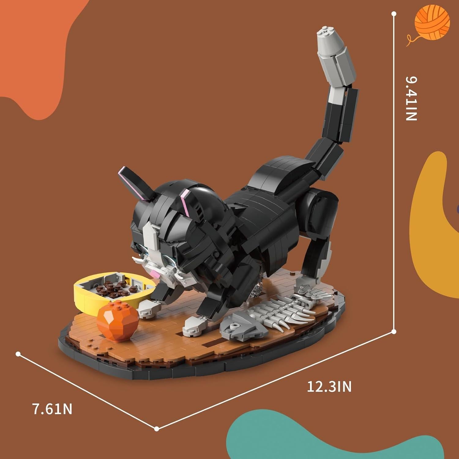 Juego de Construcción Gato Tuxedo OQMI 1200 Piezas Decoración