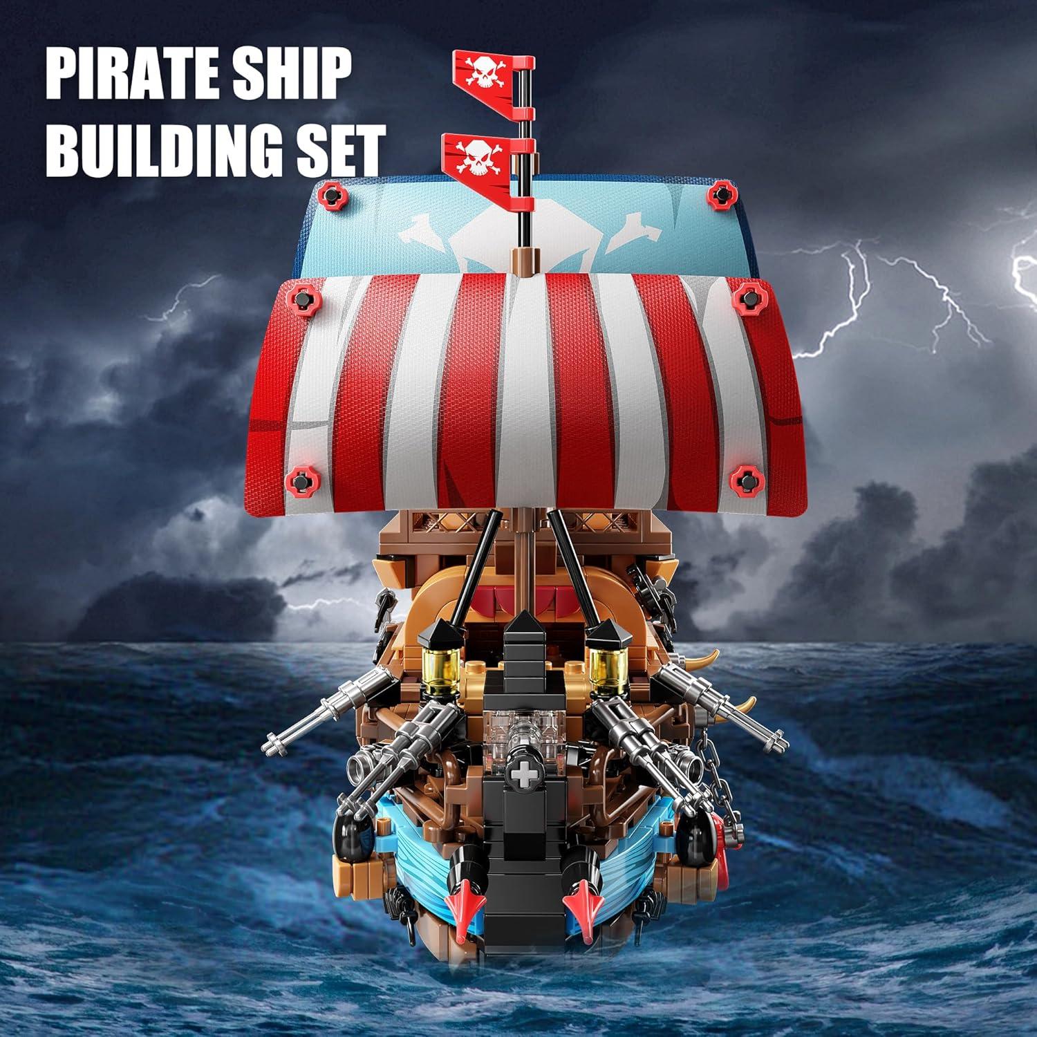 Juego de Bloques de Construcción Barco Pirata TYCOLE 916 Piezas