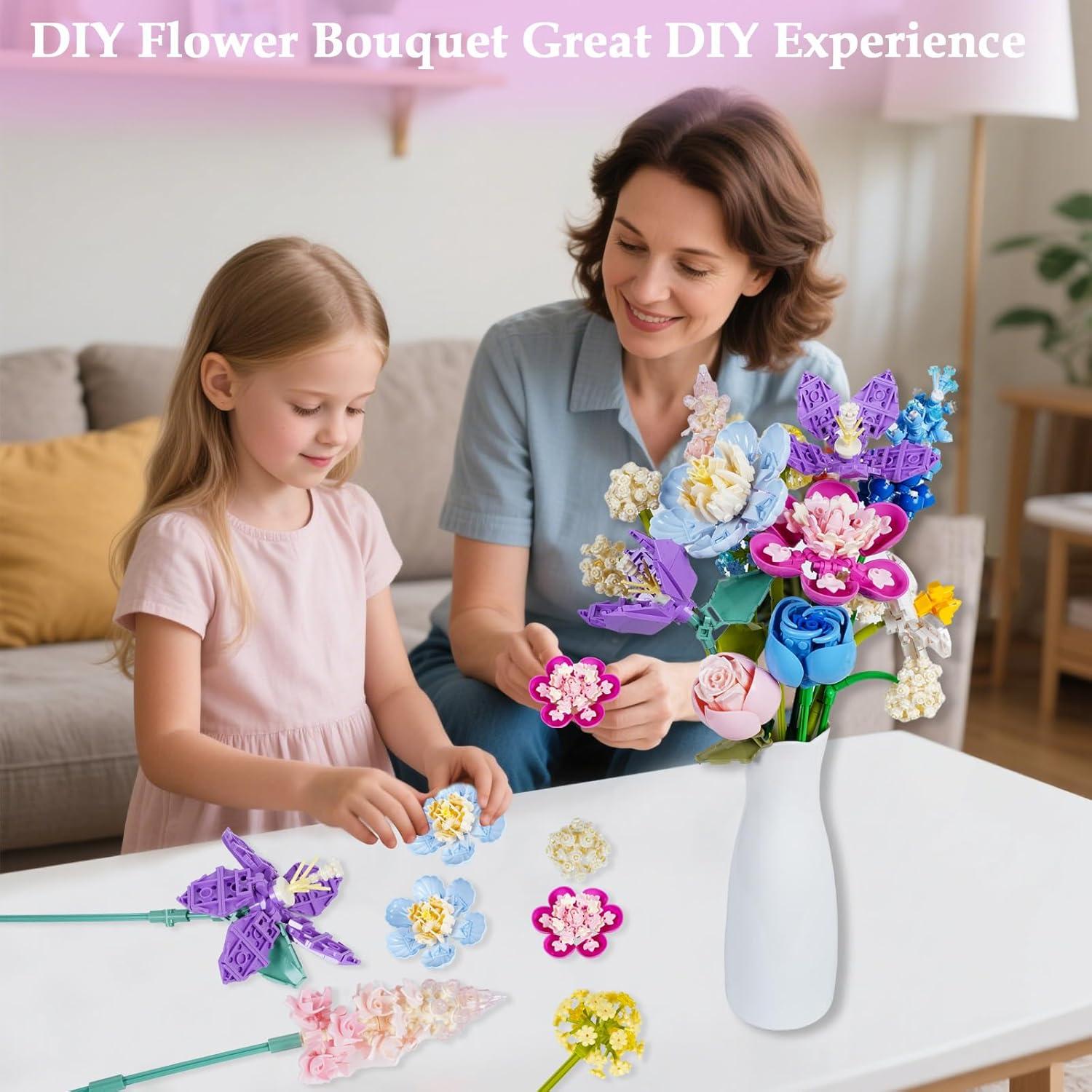 Juego de Construcción de Flores 888PCS Disracker - DIY Decoración
