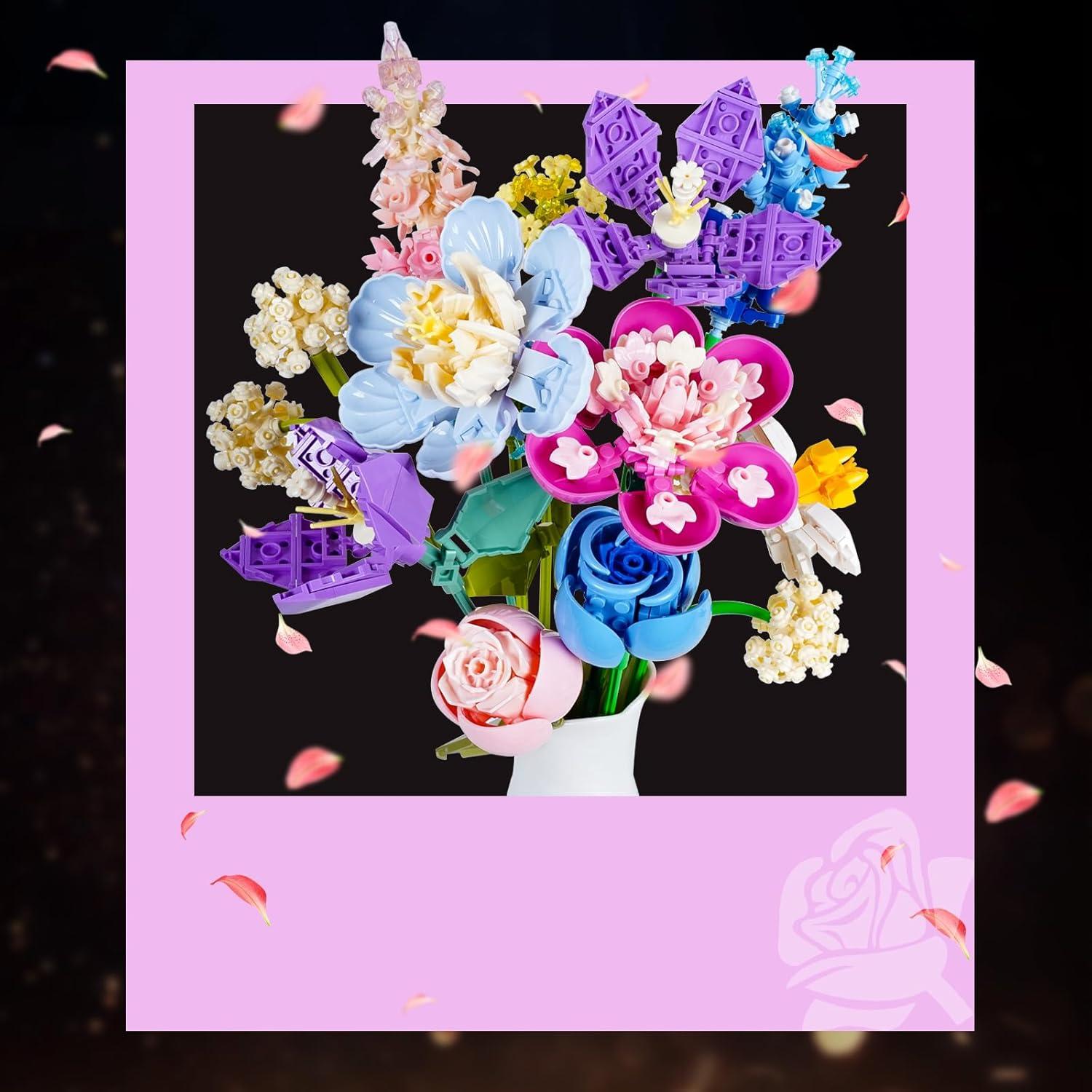 Juego de Construcción de Flores 888PCS Disracker - DIY Decoración