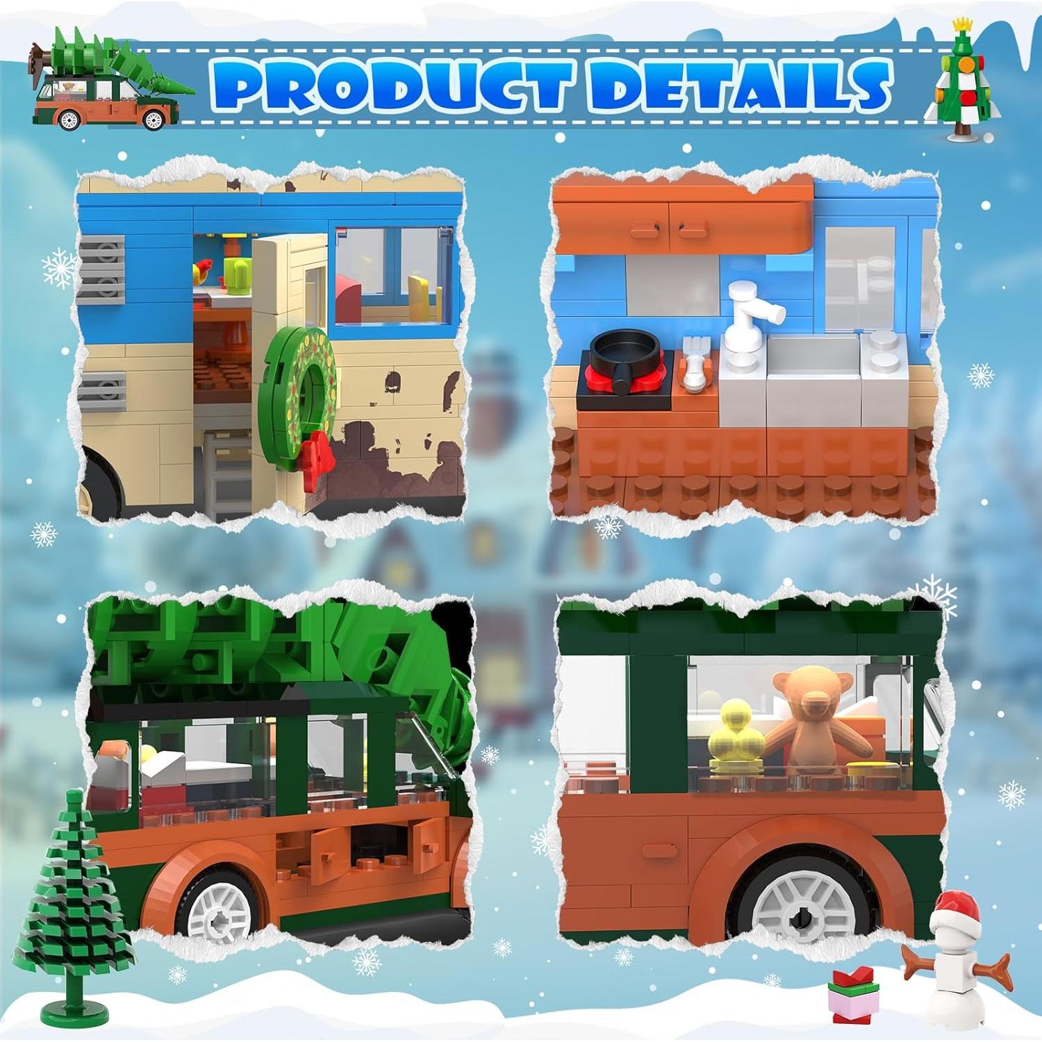 Juego de Construcción Navideño 4 en 1 XJwatch 2056 Piezas