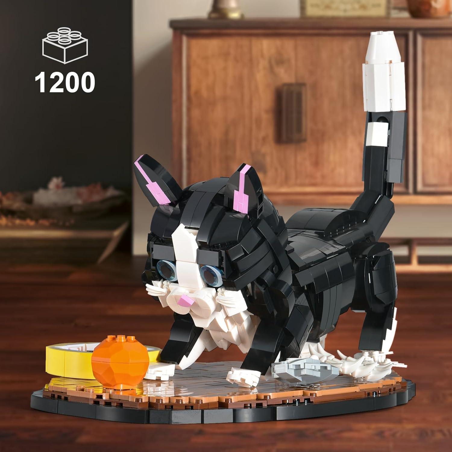 Conjunto de Construcción de Gato Tuxedo 1200 Piezas - GUANGDONG