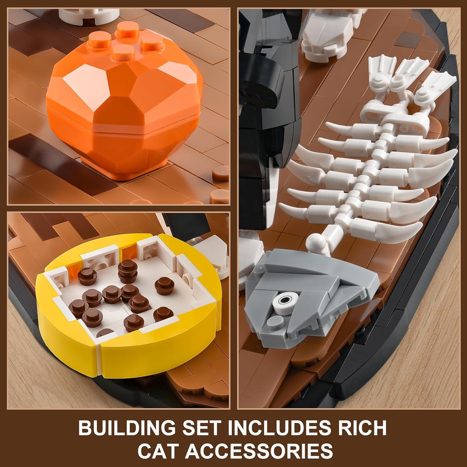 Conjunto de Construcción de Gato Tuxedo 1200 Piezas - GUANGDONG