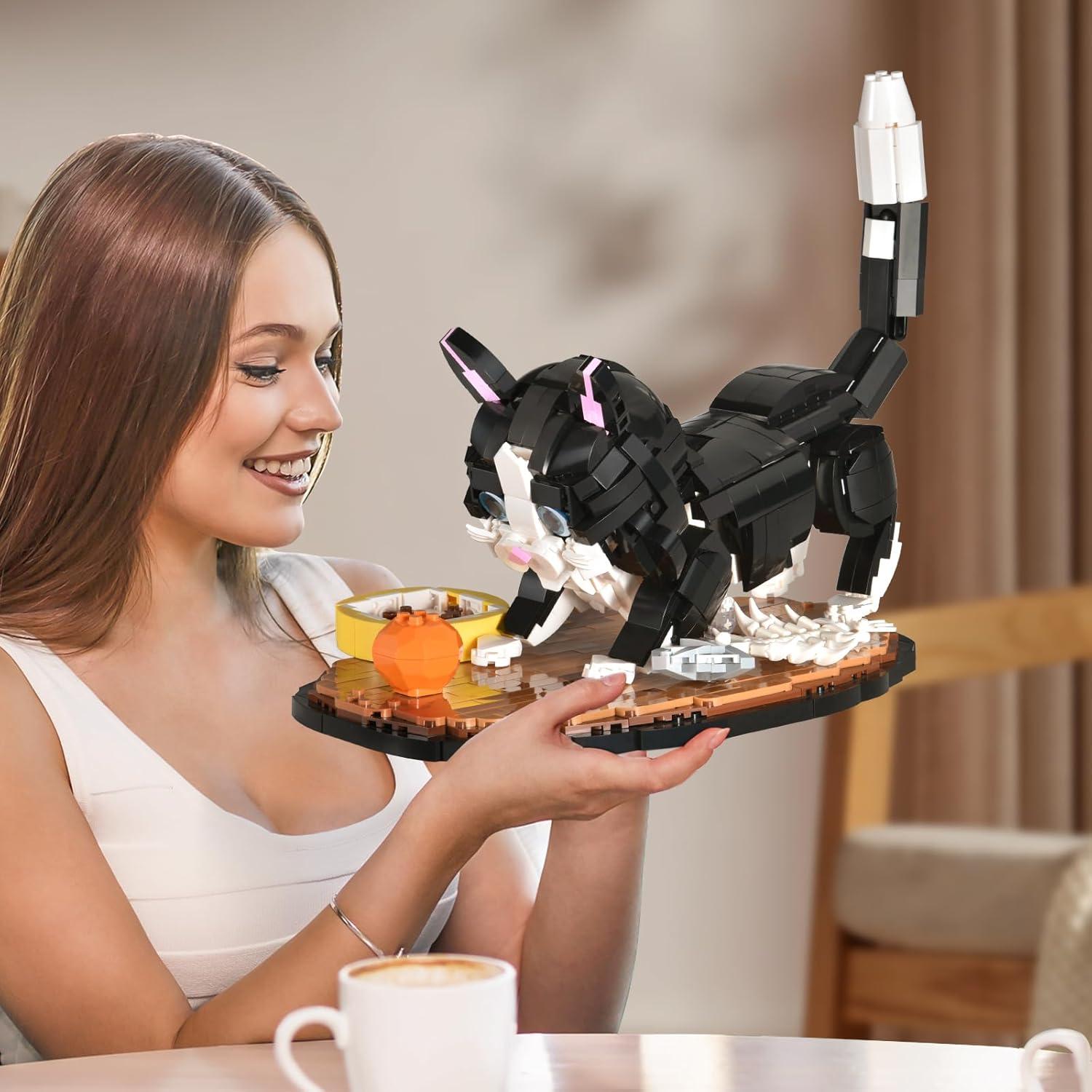 Conjunto de Construcción de Gato Tuxedo 1200 Piezas - GUANGDONG