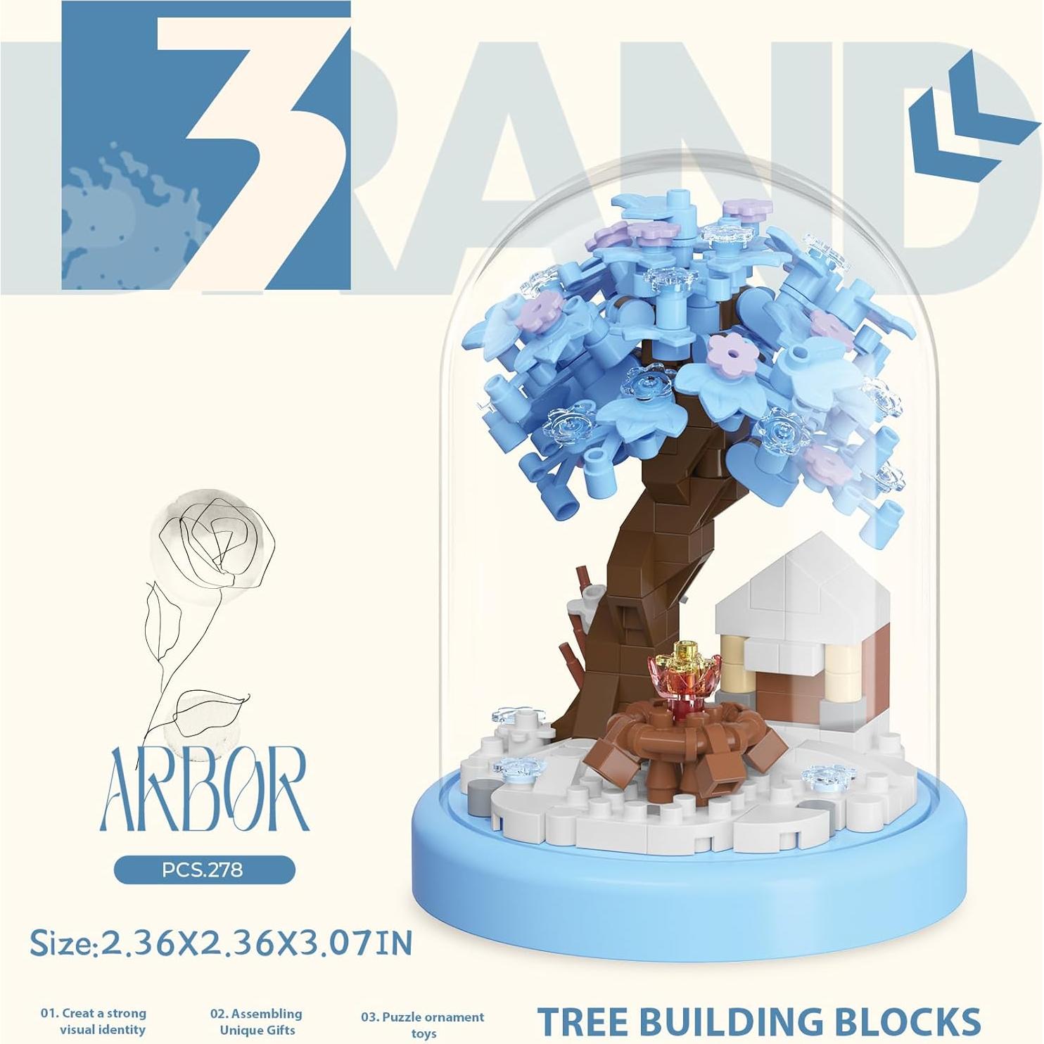 Set de Bloques de Construcción Casa del Árbol Nieve de Invierno Sacblirr