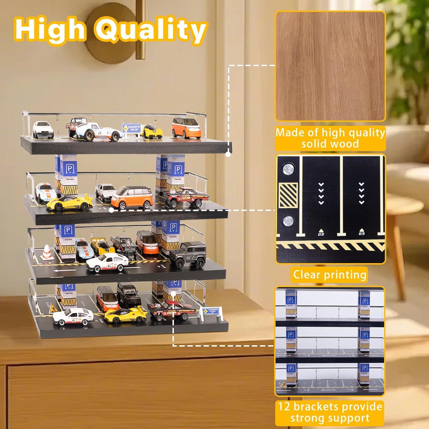 Estuche de exhibición WodGod para coches 1:64 - 4 niveles