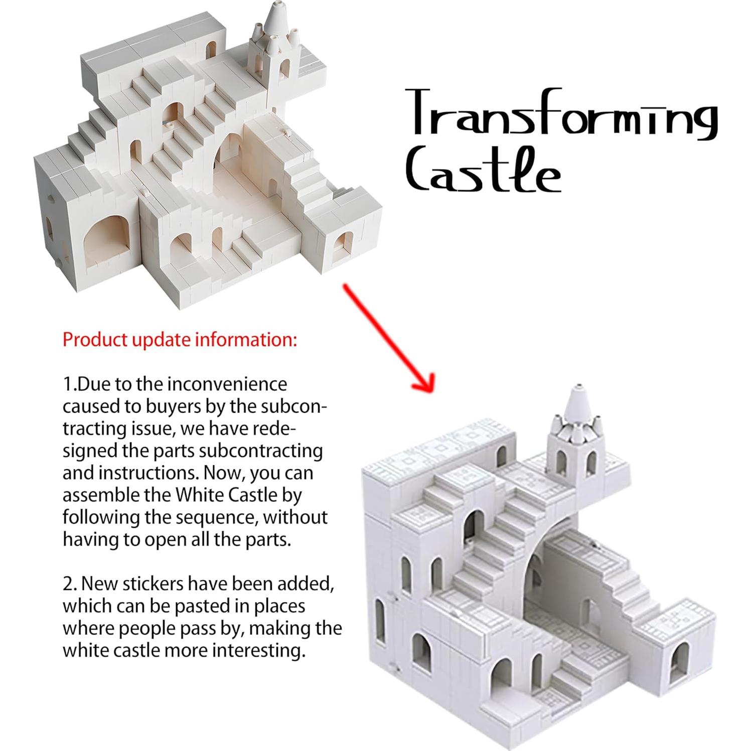Bloques de Construcción AIYIMUSIDEEN Castillo Transformable 660 Piezas