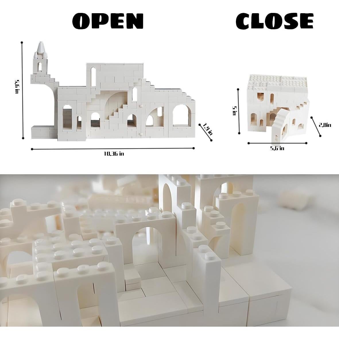 Bloques de Construcción AIYIMUSIDEEN Castillo Transformable 660 Piezas