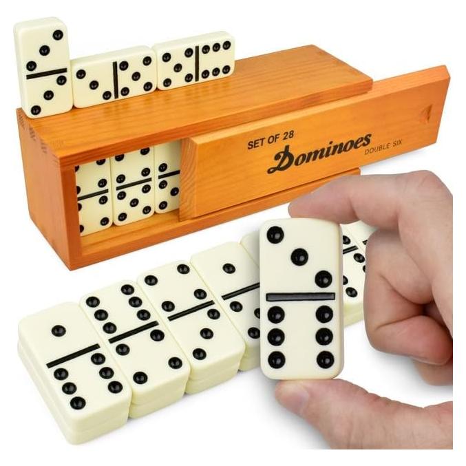 Juego de Dominó Jumbo Queensell Doble 6 - 28 Fichas