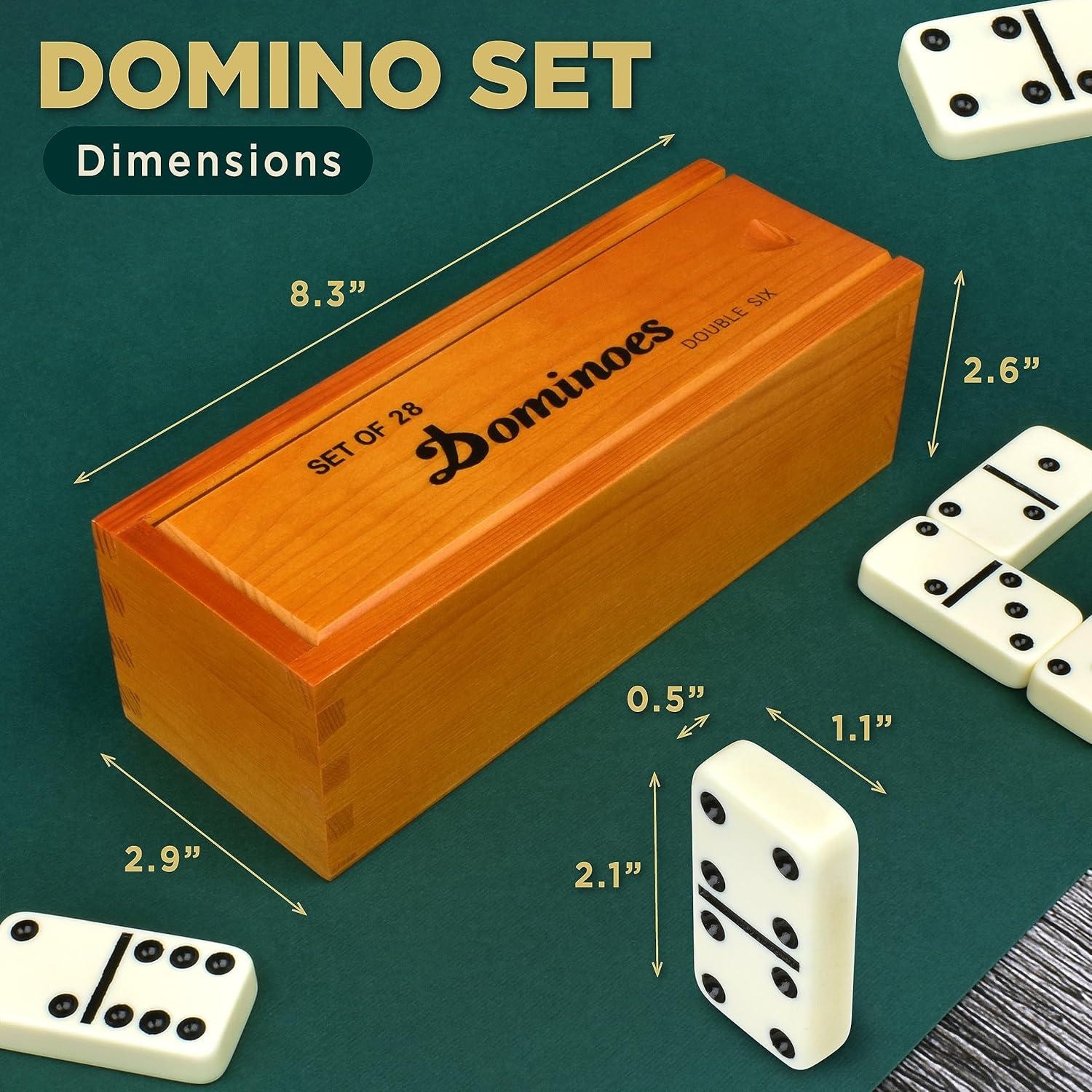 Juego de Dominó Jumbo Queensell Doble 6 - 28 Fichas