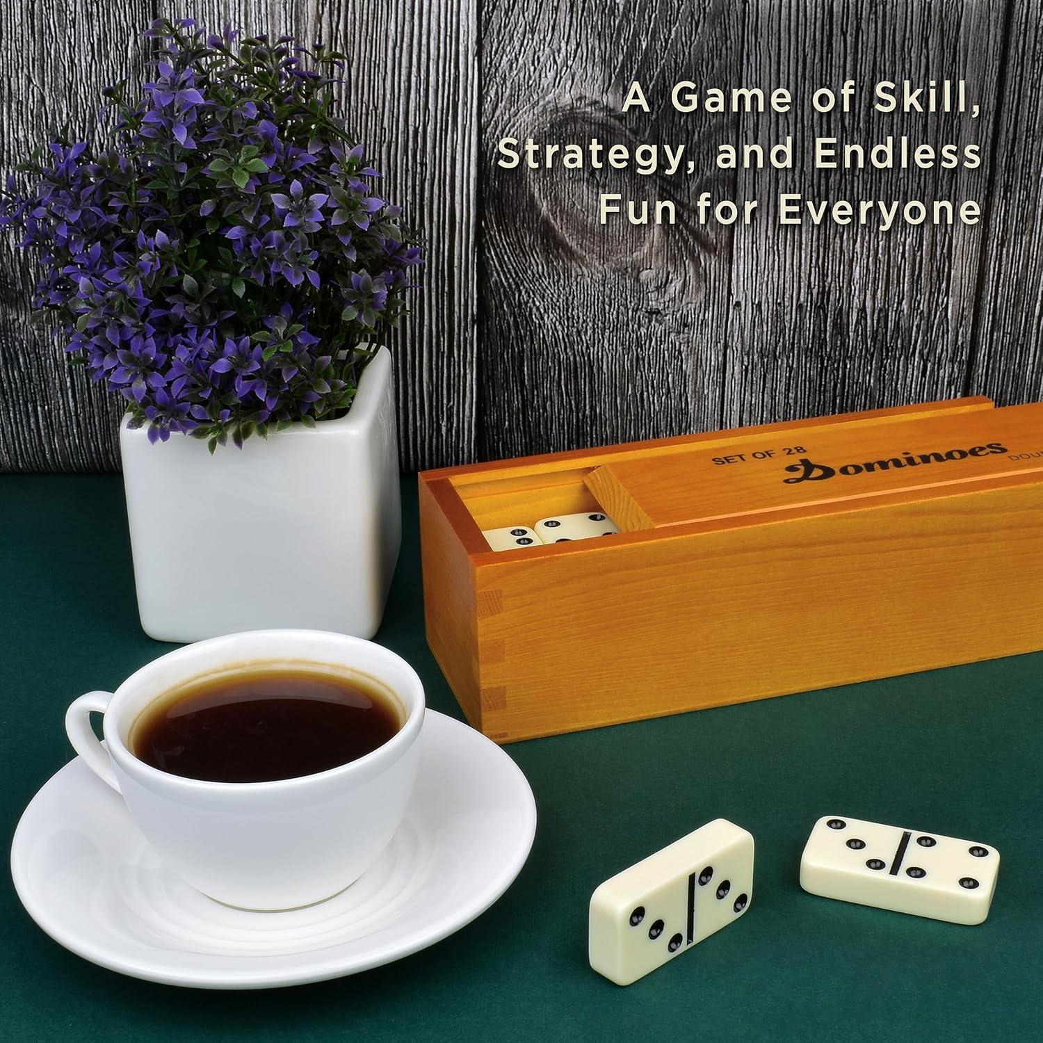 Juego de Dominó Jumbo Queensell Doble 6 - 28 Fichas