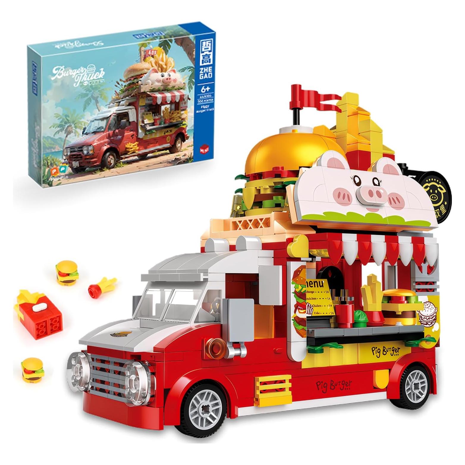 Set de Construcción Camión de Hamburguesas Piggy 566 Piezas