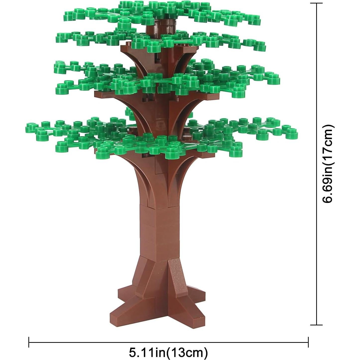Juego de Bloques de Construcción de Árboles Grandes F - 17 cm Verde (2 piezas)