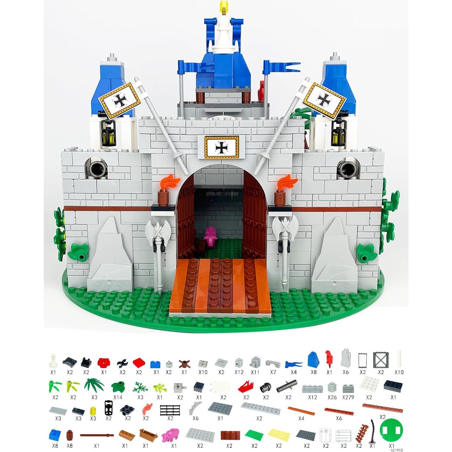 Juego de Bloques de Construcción Castillo Medieval Piegricdiat - 521 Piezas