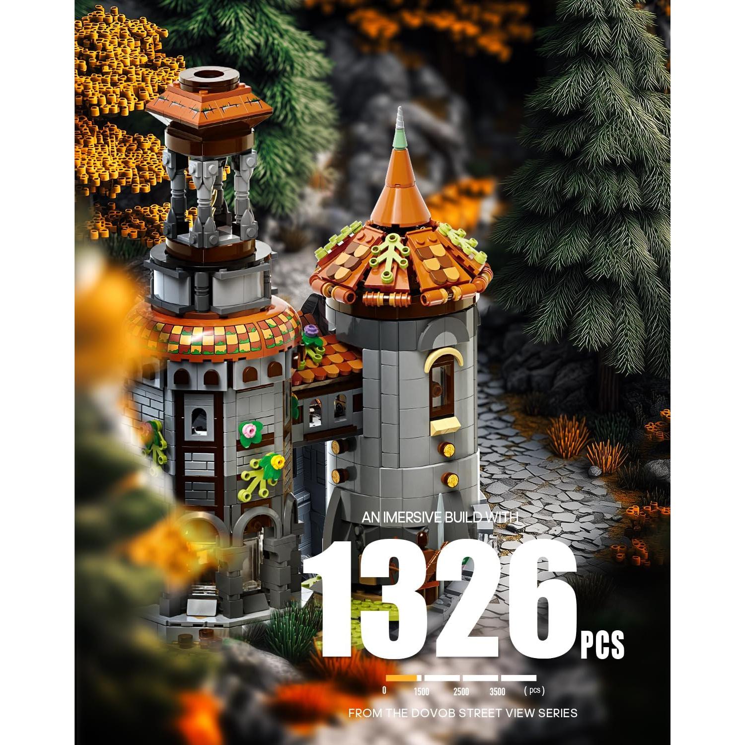 Conjunto de Bloques de Construcción Torre Medieval dOvOb 1326 Piezas