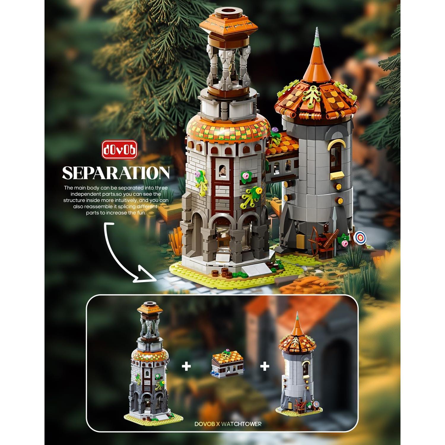 Conjunto de Bloques de Construcción Torre Medieval dOvOb 1326 Piezas