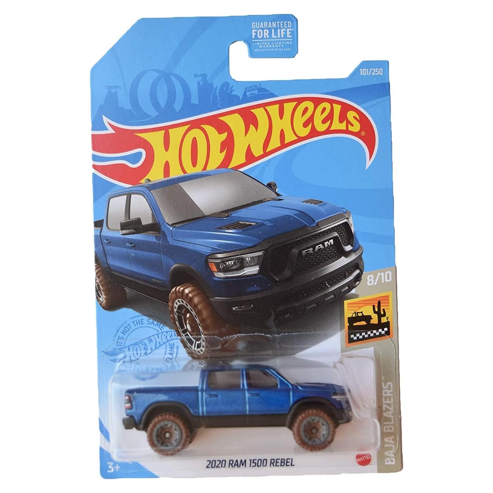 Auto a Escala Hot Wheels Ram 1500 Rebel Azul 1:64