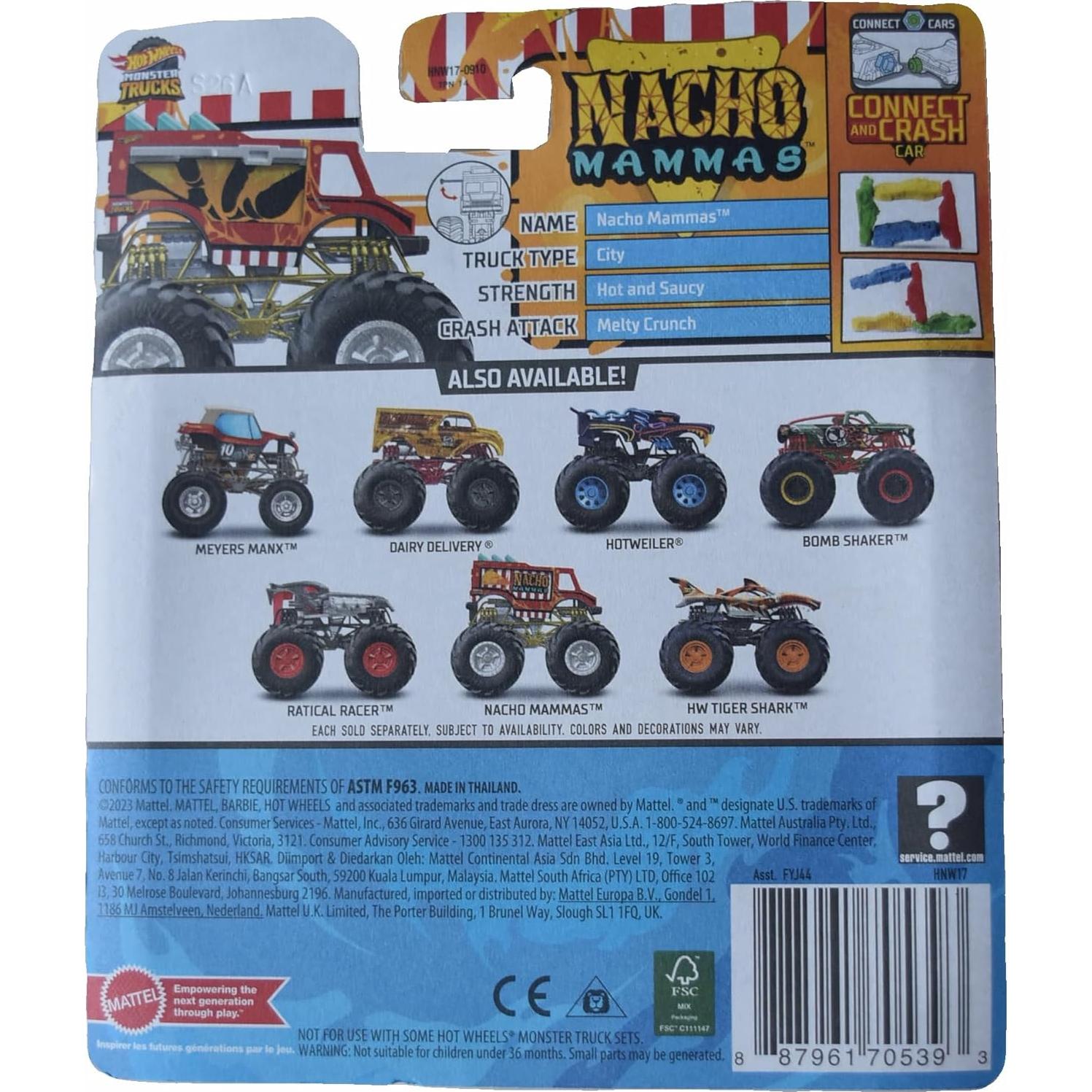 Carro de Juguete Monster Truck Mattel Nacho Mammas 2023