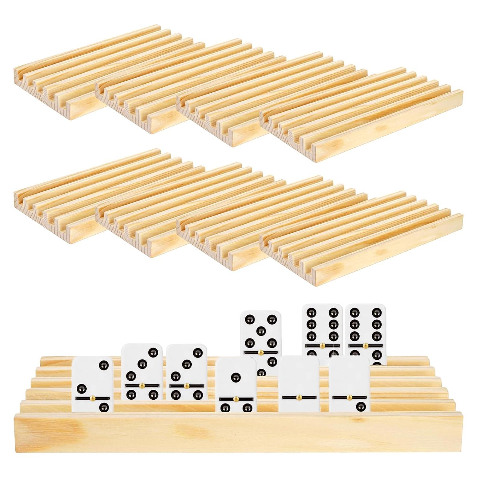 Juego de 8 Soportes de Dominó Noamus de Madera Premium